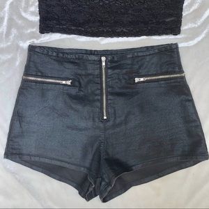 H&M black high waist shorts